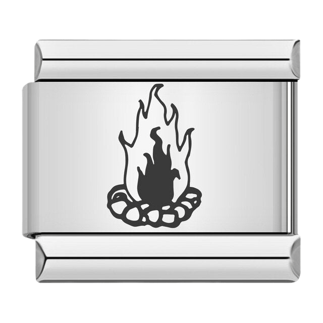 Campfire Italian charm 9mm camping charm for Italian charm bracelet