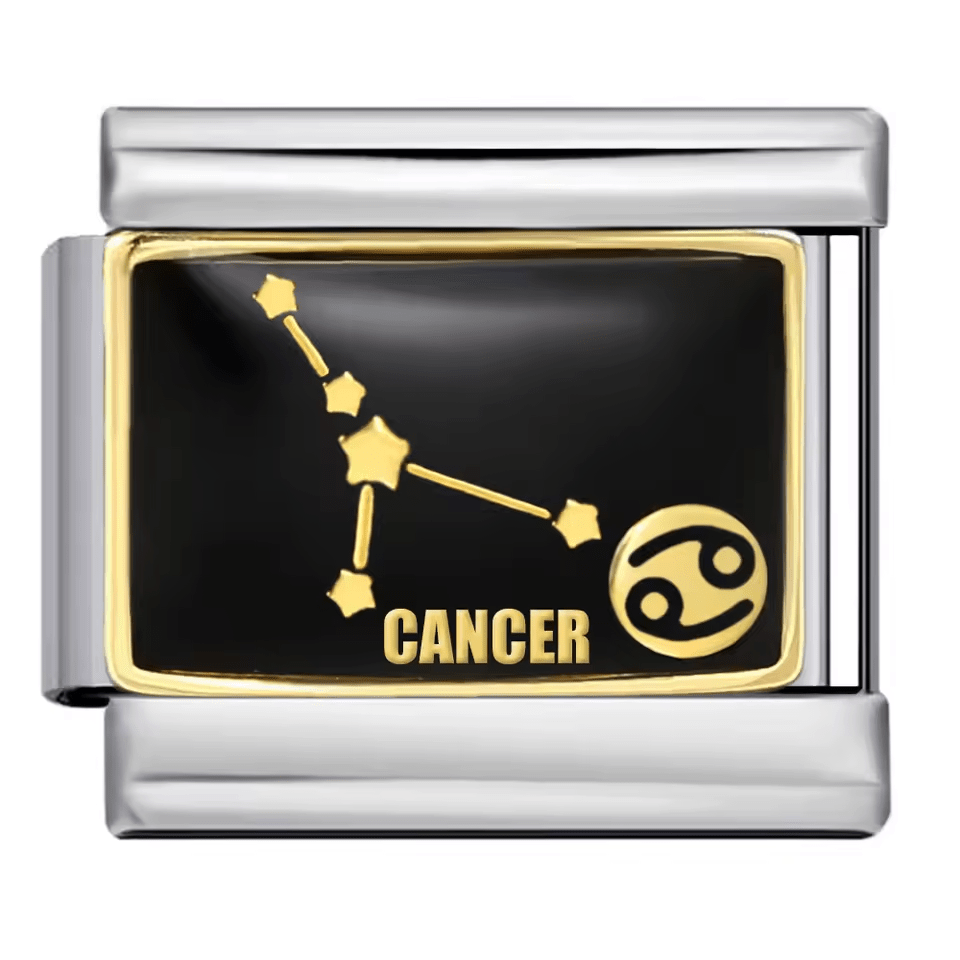 Cancer zodiac Italian charm 9mm with constellation design