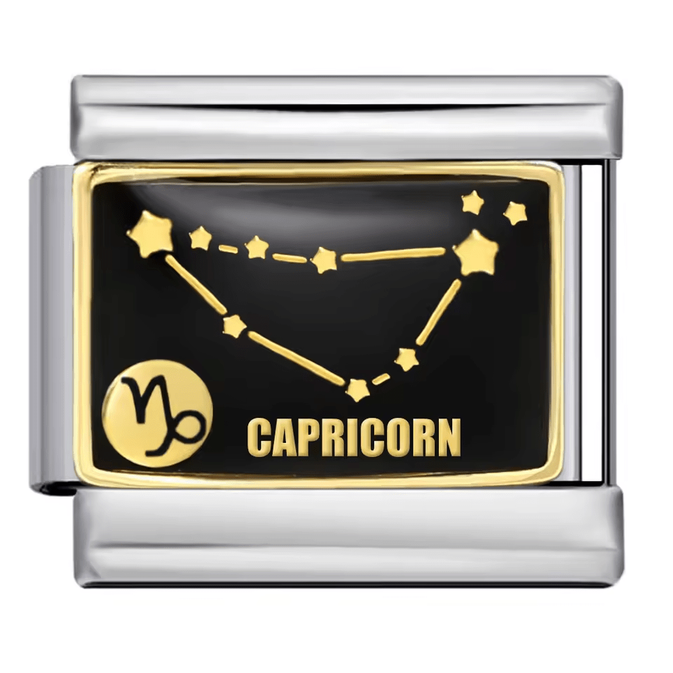 Capricorn zodiac Italian charm 9mm with constellation design
