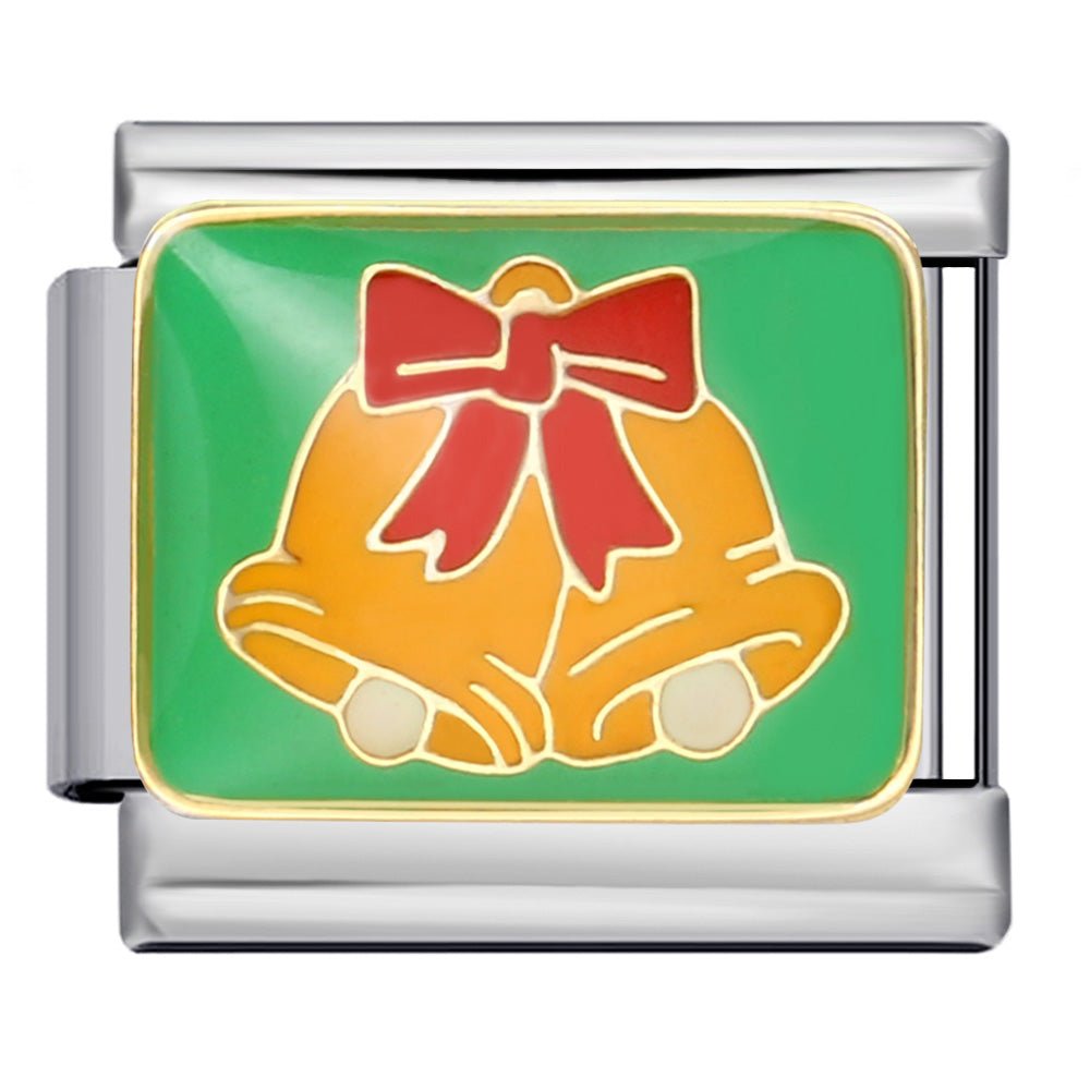 Christmas bells Italian charm 9mm
