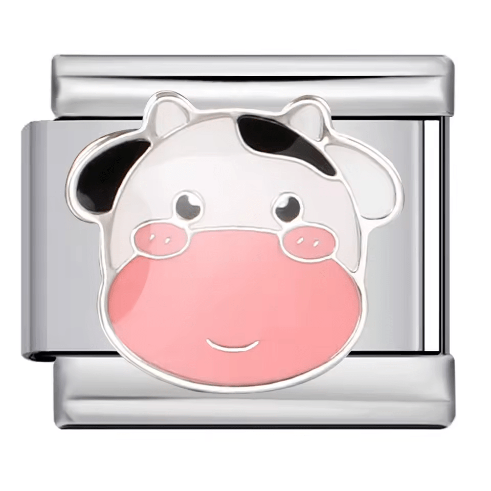 Cow animal Italian charm 9mm