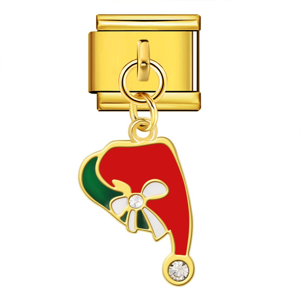 Dangling elf’s hat Italian charm 9mm