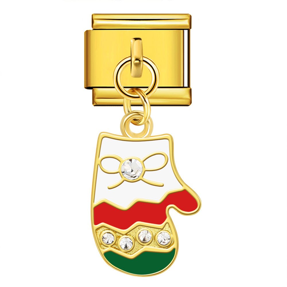 Dangling mitten Italian charm 9mm