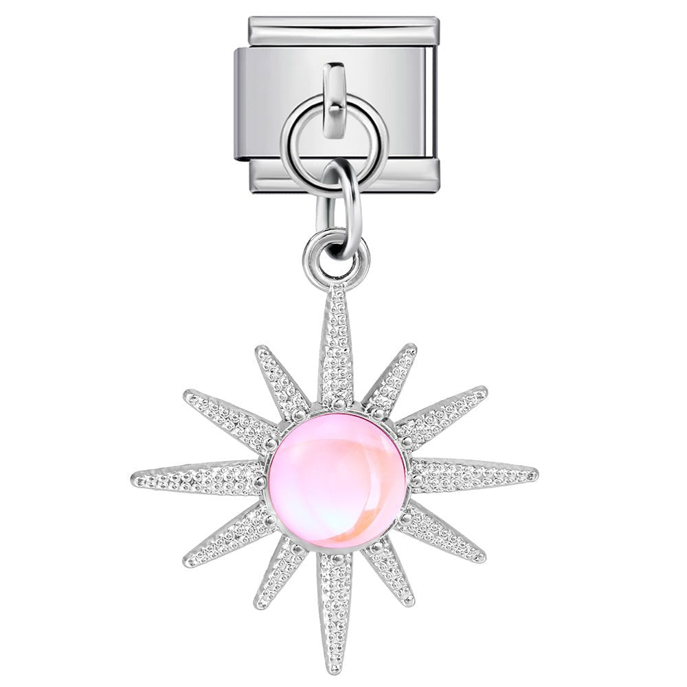 Dangling sun 9mm Italian charm by Charmette compatible with all Italian charm bracelets