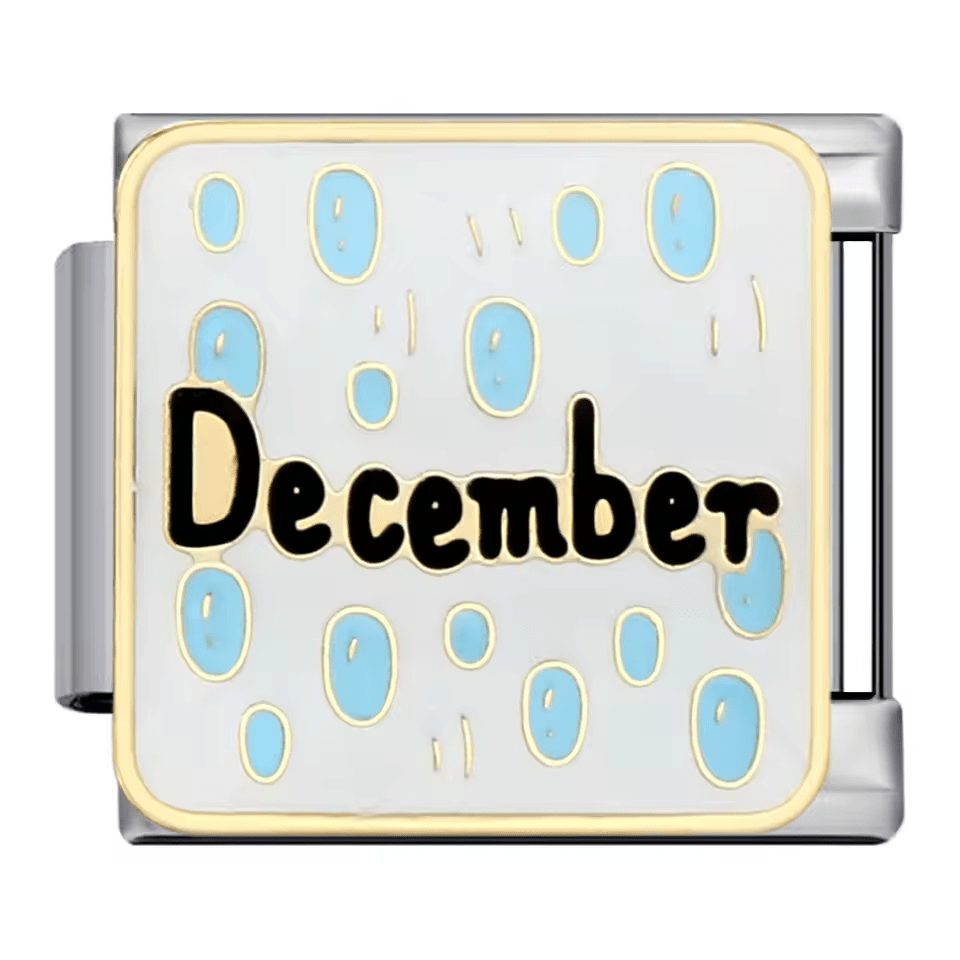 December Italian charm 9mm birth month