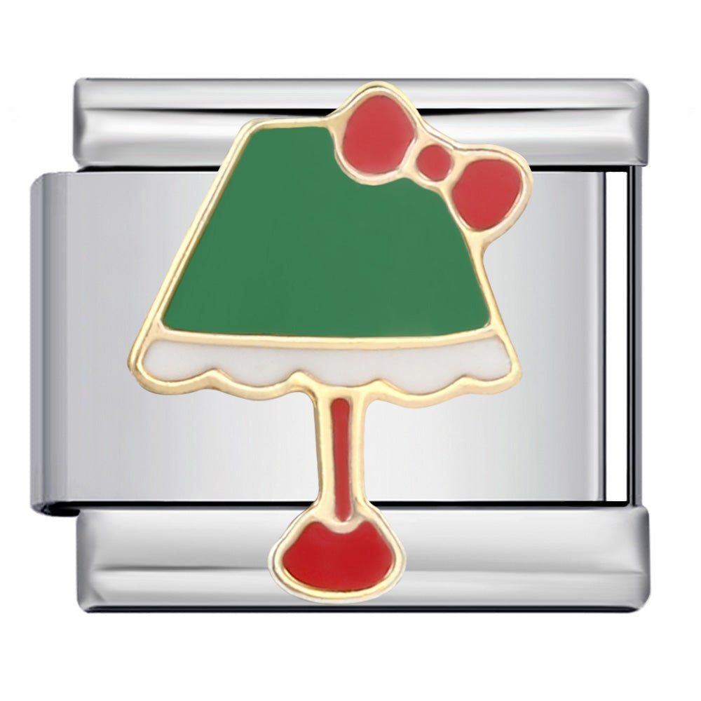 Green Santa hat Italian charm 9mm
