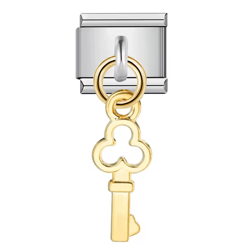 Hanging key Italian charm 9mm dangling key charm