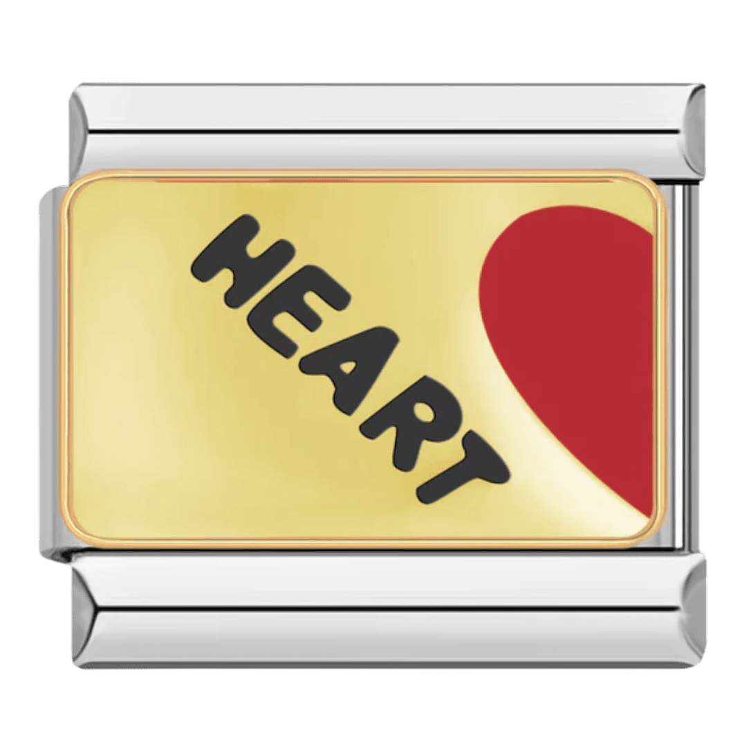 Heart Breaker 1 9mm Italian charm by Charmette compatible with all Italian charm bracelets