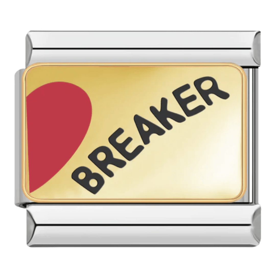 Heart Breaker 9mm Italian charm by Charmette compatible with all Italian charm bracelets