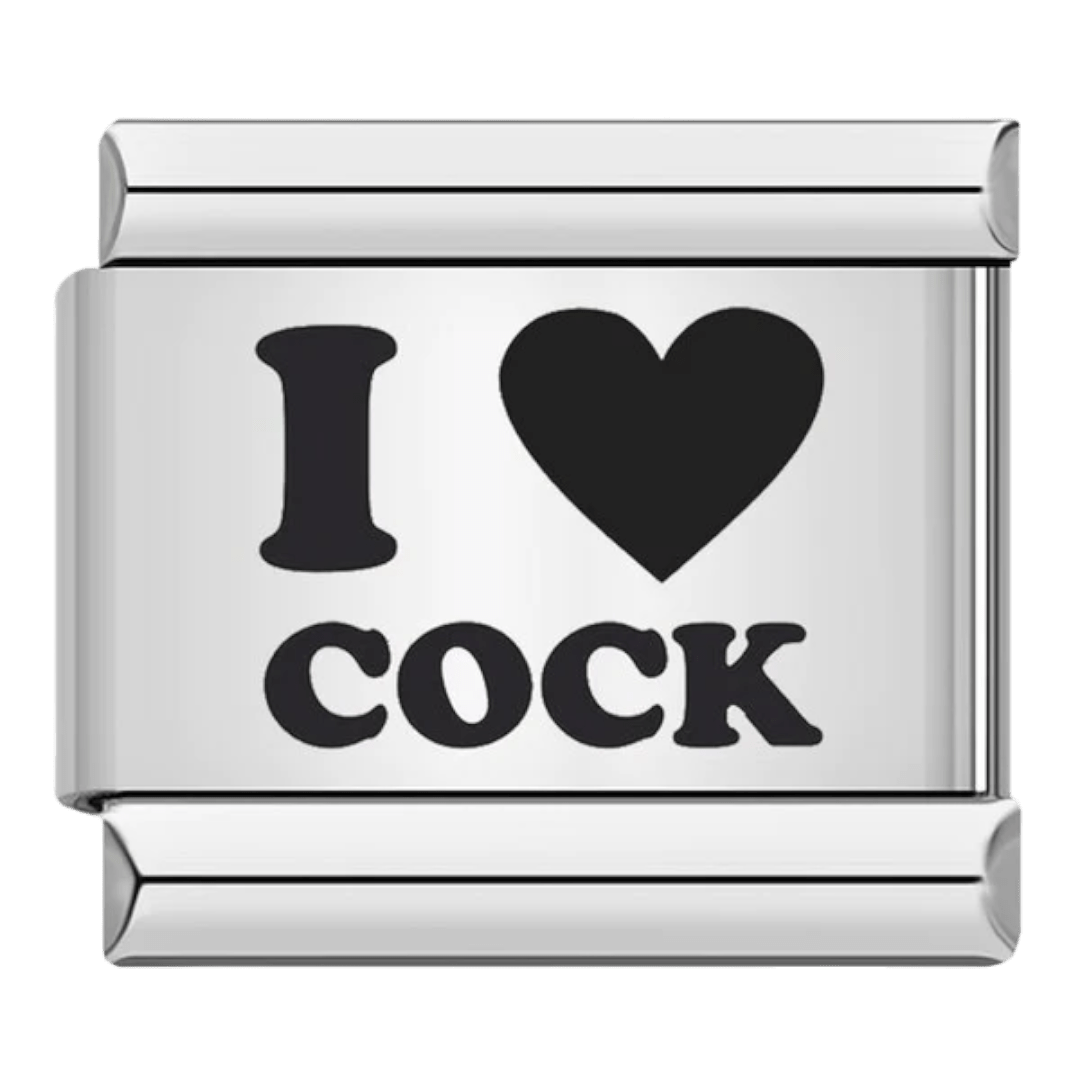 I love cock phrase Italian charm 9mm novelty Italian charm bracelet link
