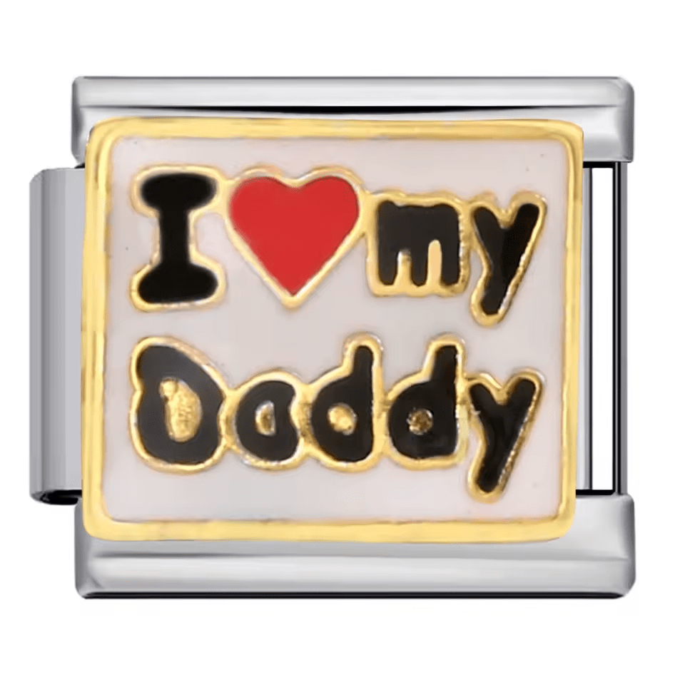 I love my daddy Italian charm 9mm father bracelet charm
