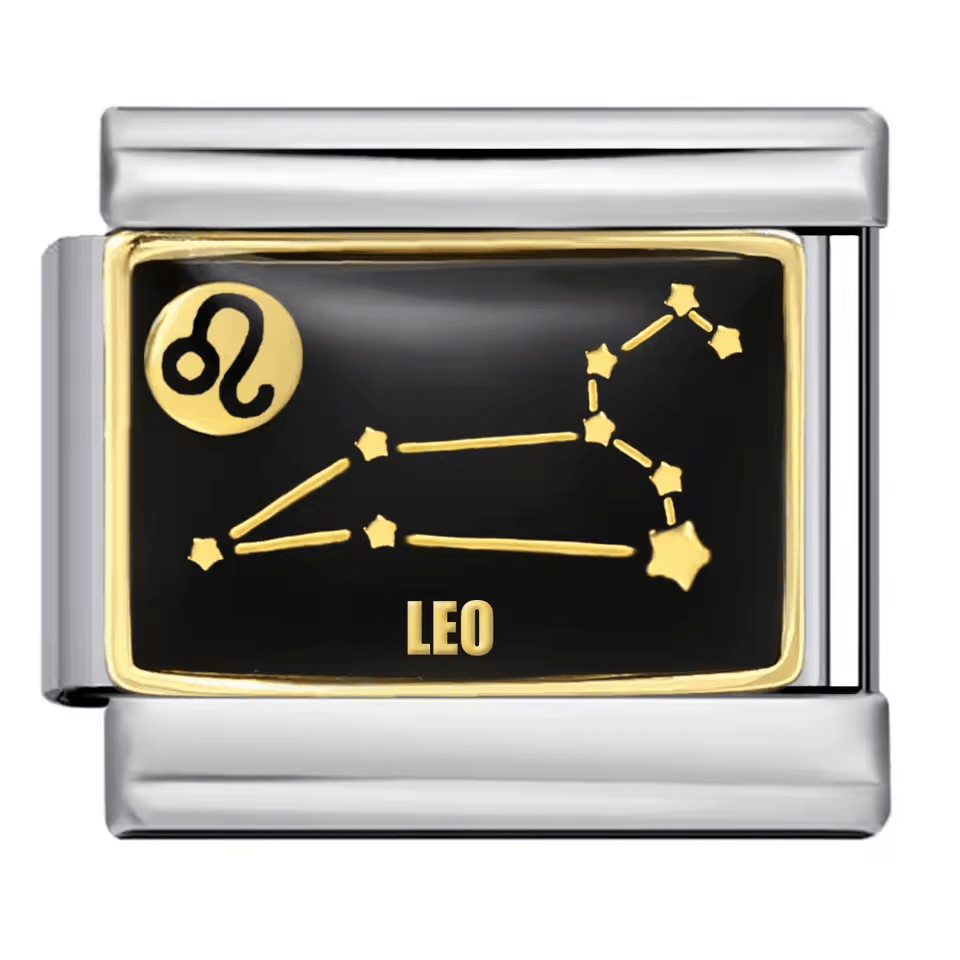 Leo zodiac Italian charm 9mm with constellation design