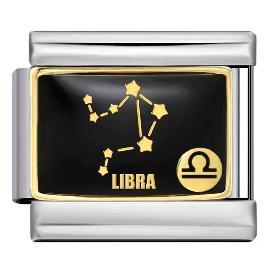 Libra zodiac Italian charm 9mm with constellation design