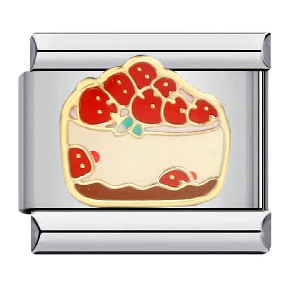 Strawberry shortcake Italian charm 9mm dessert design