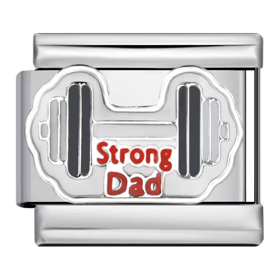 Strong Dad Italian charm 9mm