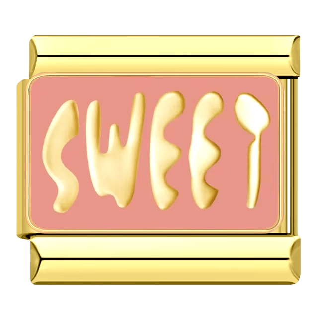 Sweet Italian charm close-up showing detail and finish compatible with all 9mm charm bracelets
