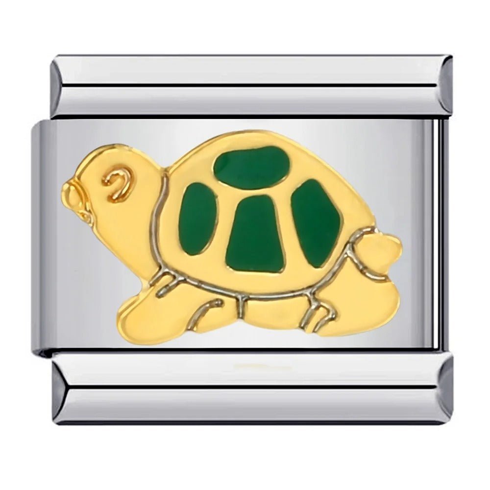 Turtle Italian charm 9mm enamel animal design