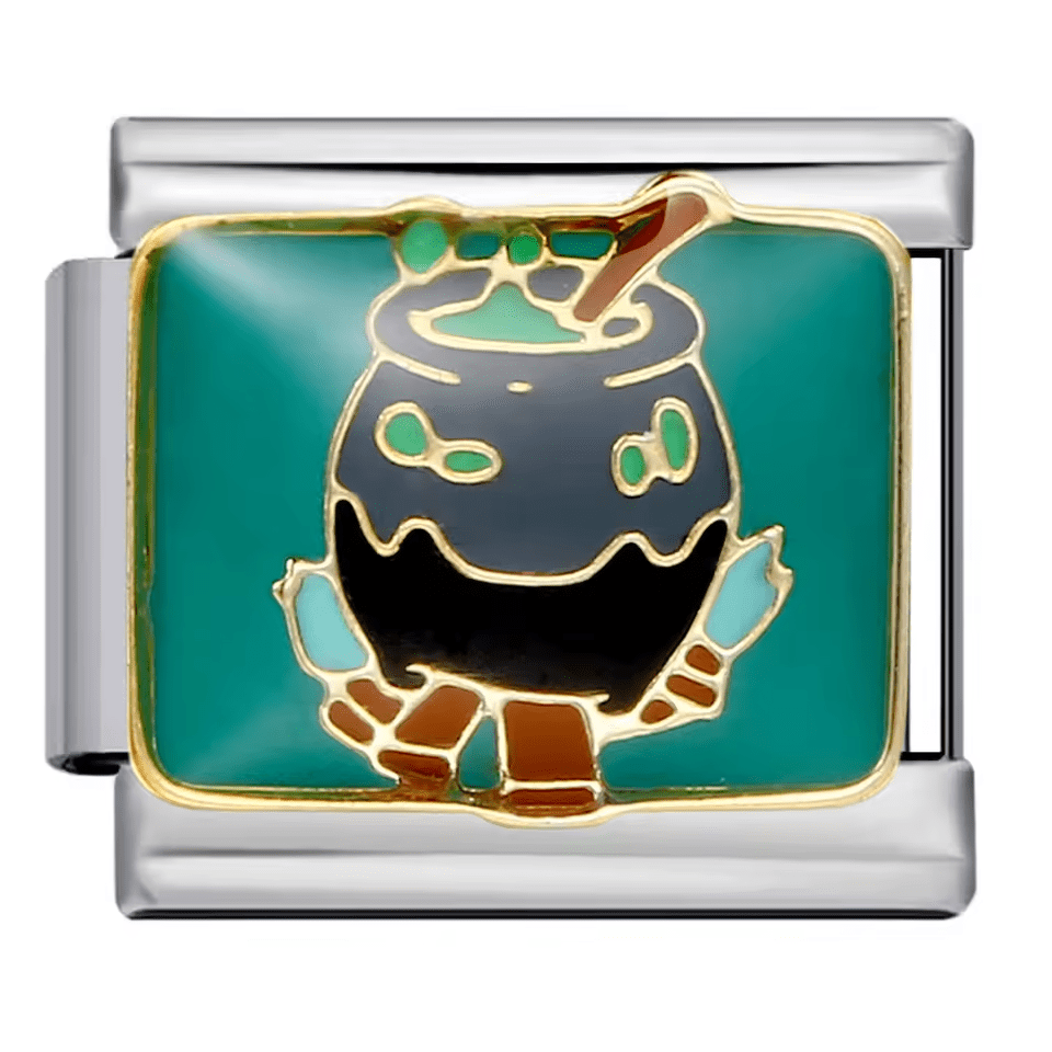 Witch brew Italian charm 9mm cauldron magic design