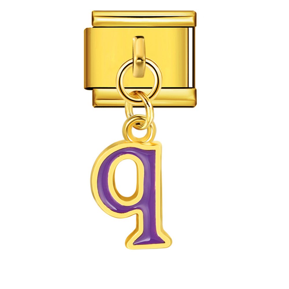 Dangling Letter (Q) - ā Italian Charm Bracelet by Charmette