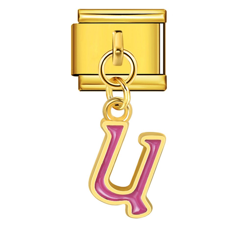 Dangling Letter (U) - ā Italian Charm Bracelet by Charmette