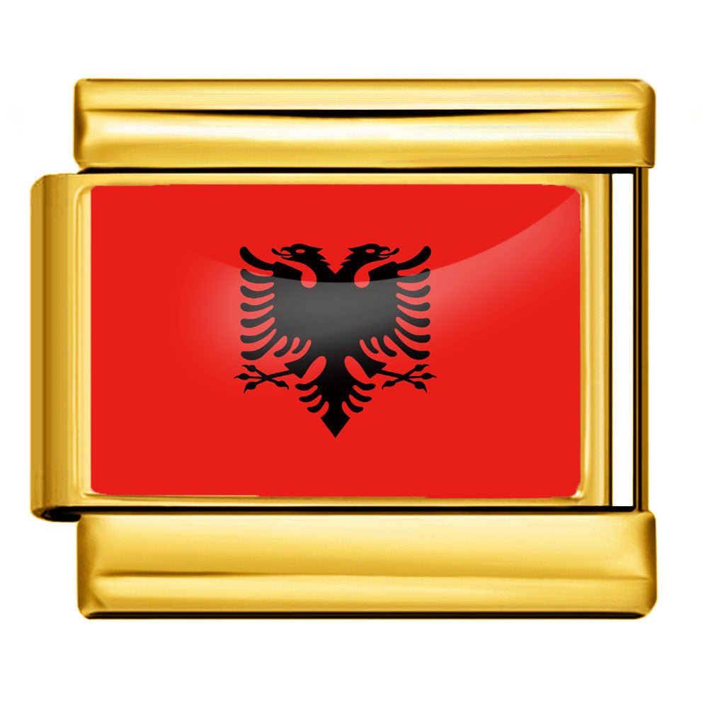 Flag (Albania) - – Italian Charm Bracelet by Charmette