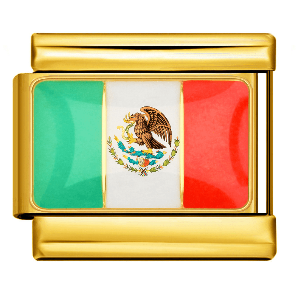 Flag (Mexico) - β Italian Charm Bracelet by Charmette
