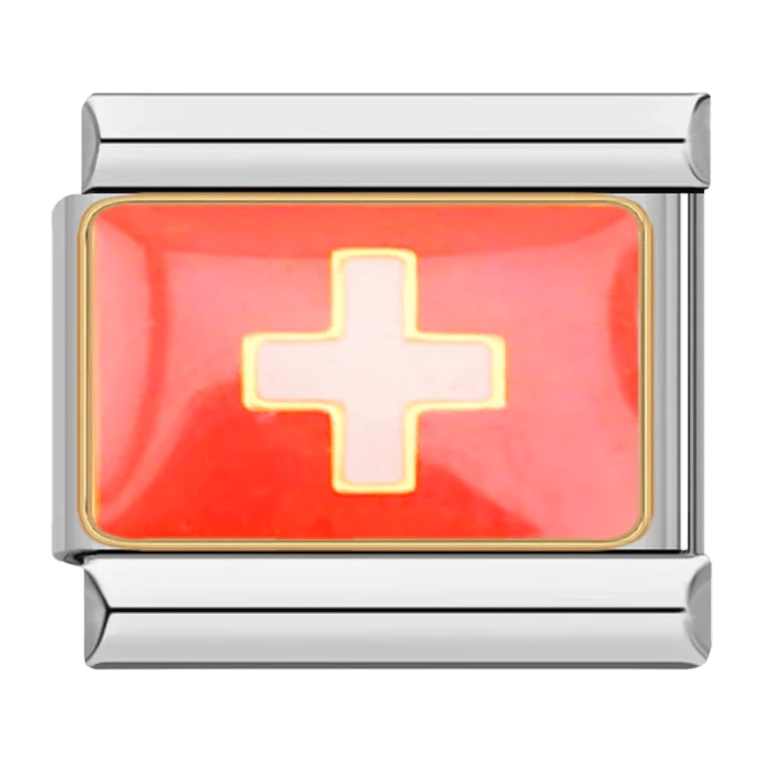 Flag (Switzerland) - – Italian Charm Bracelet by Charmette