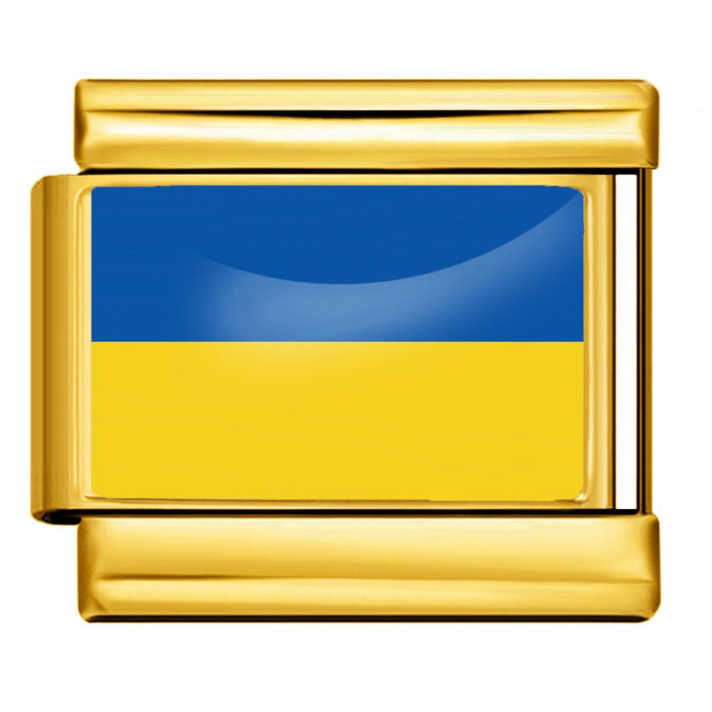 Flag (Ukraine) - – Italian Charm Bracelet by Charmette