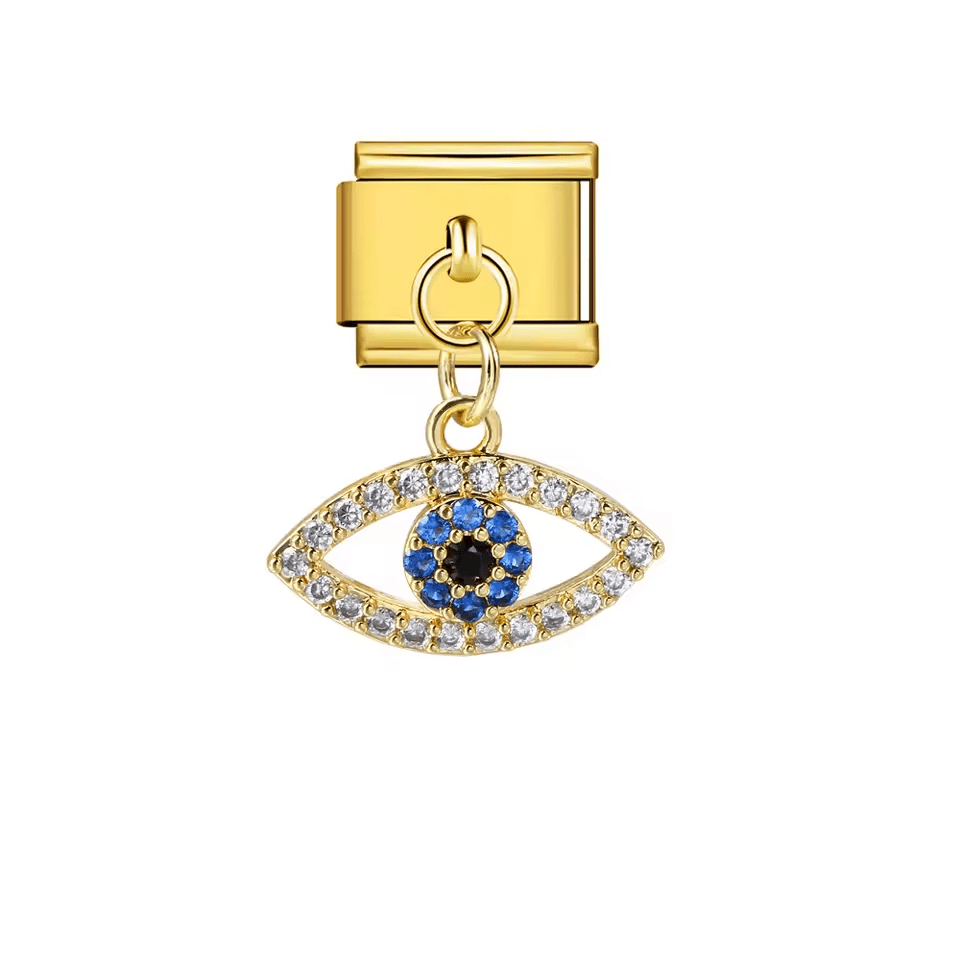 Hanging Evil Eye - – Italian Charm Bracelet by Charmette