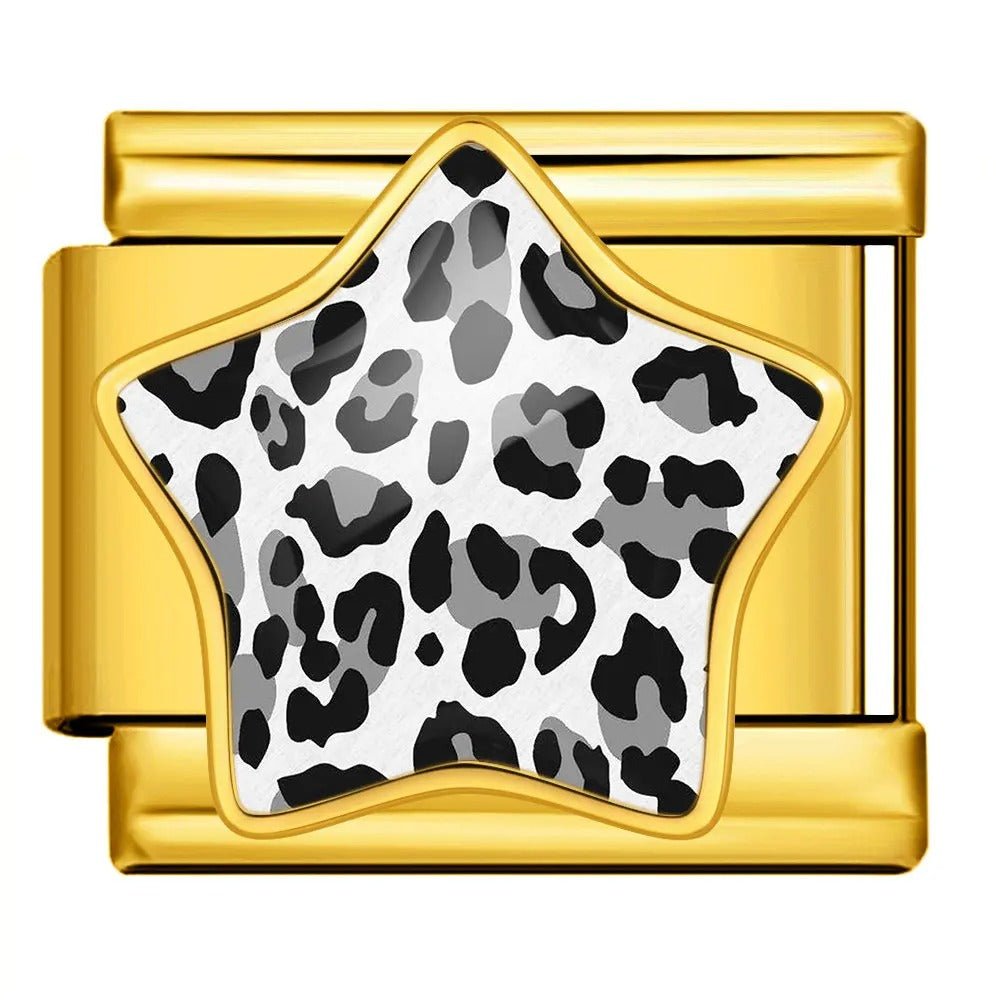 Leopard Print Star - โ Italian Charm Bracelet by Charmette