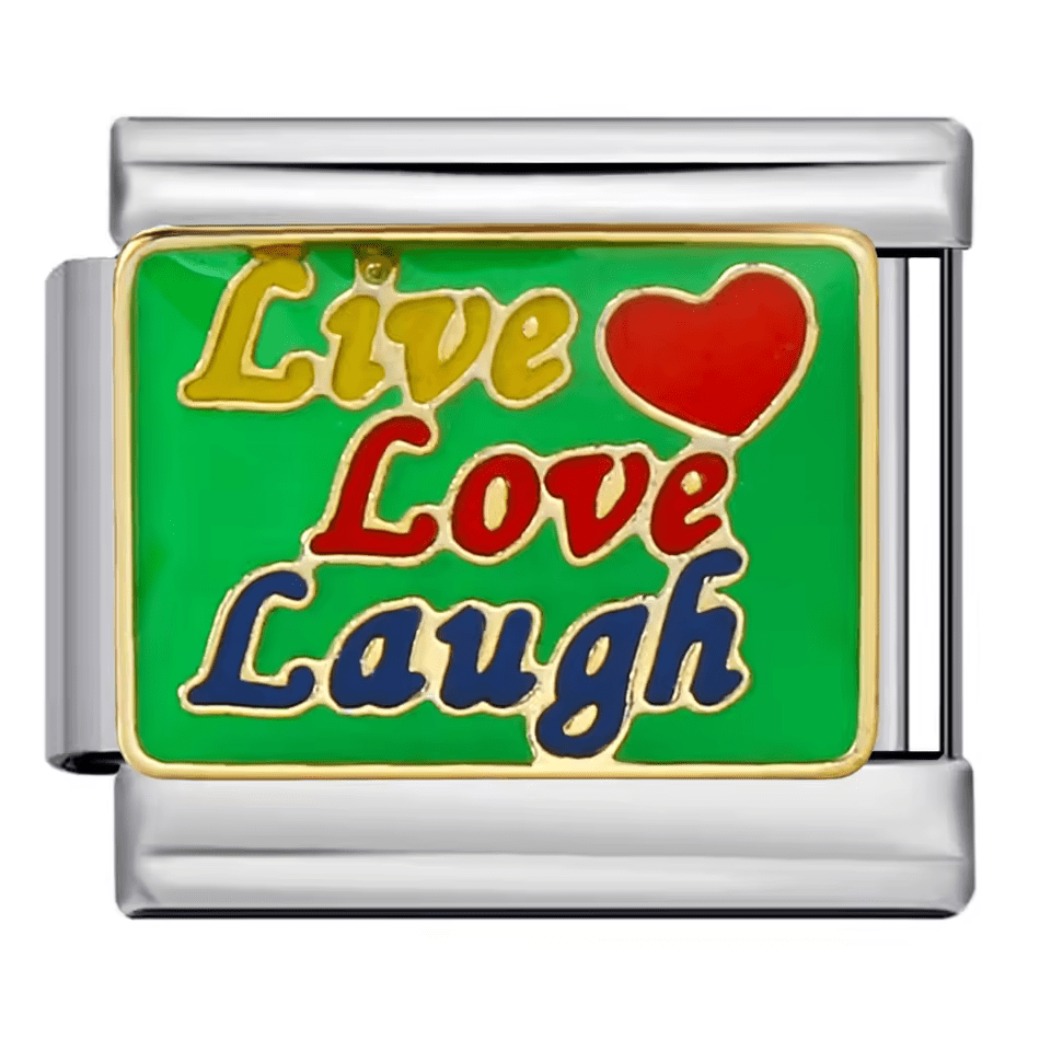 live love laugh Italian charm 9mm bracelet link