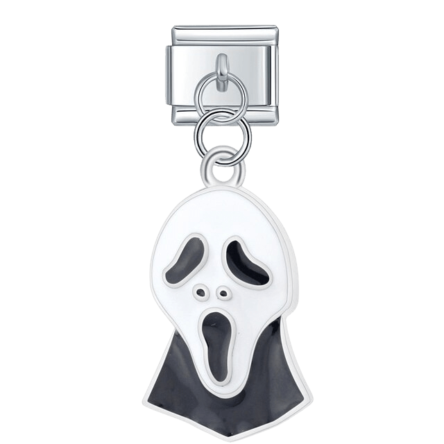 scream ghost face dangle Italian charm 9mm bracelet link