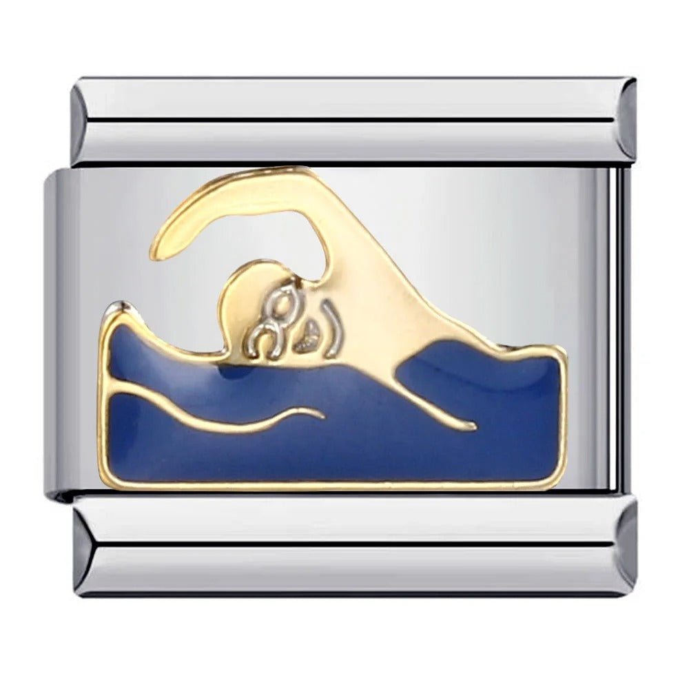 Swimmer - – Italian Charm Bracelet by Charmette