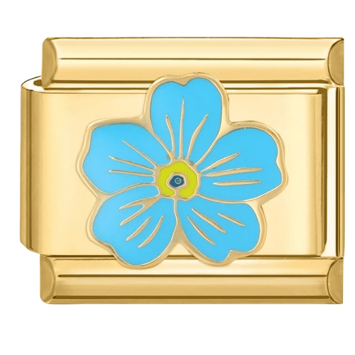 Tropical Blue Flower - – Italian Charm Bracelet by Charmette