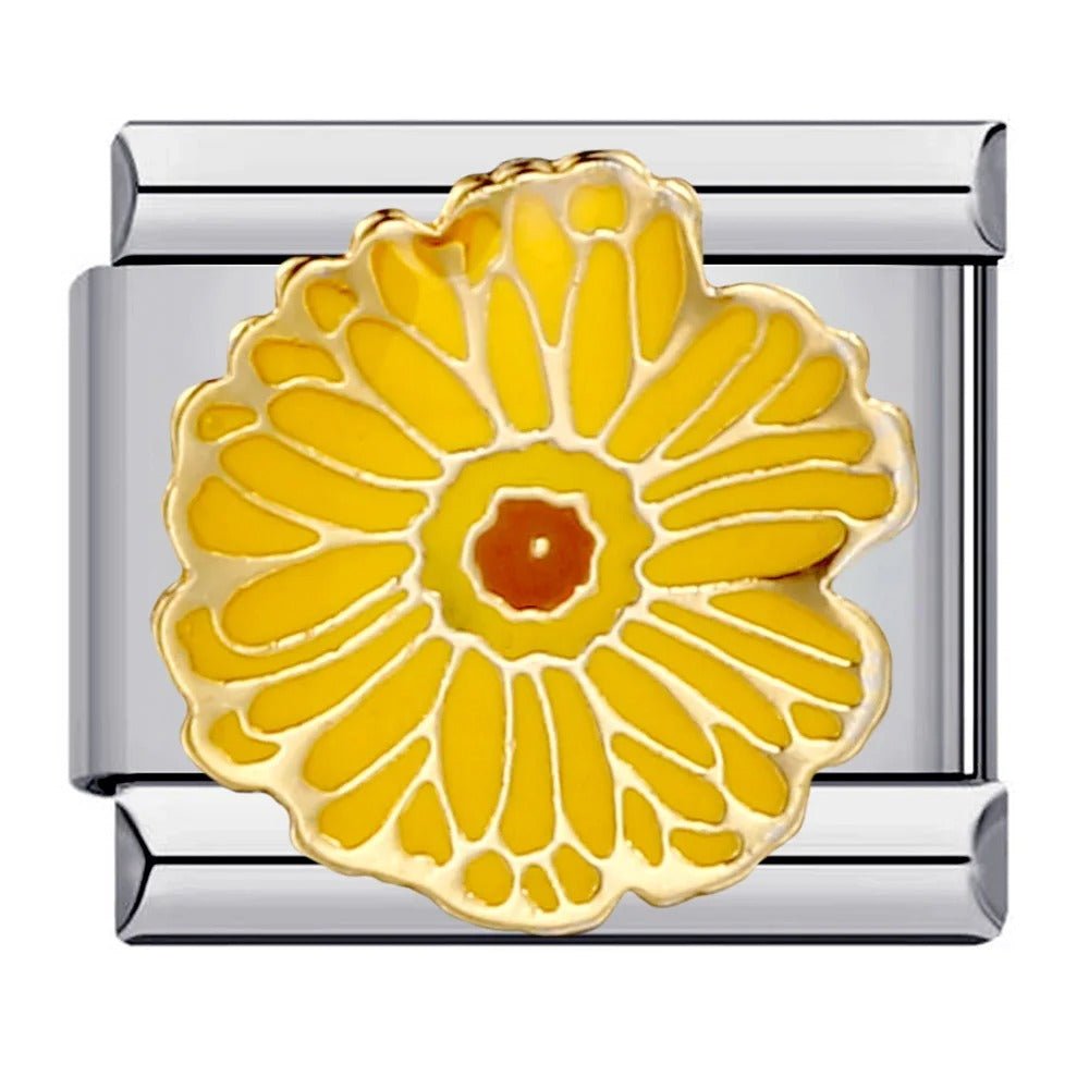Yellow Chrysanthemum - – Italian Charm Bracelet by Charmette
