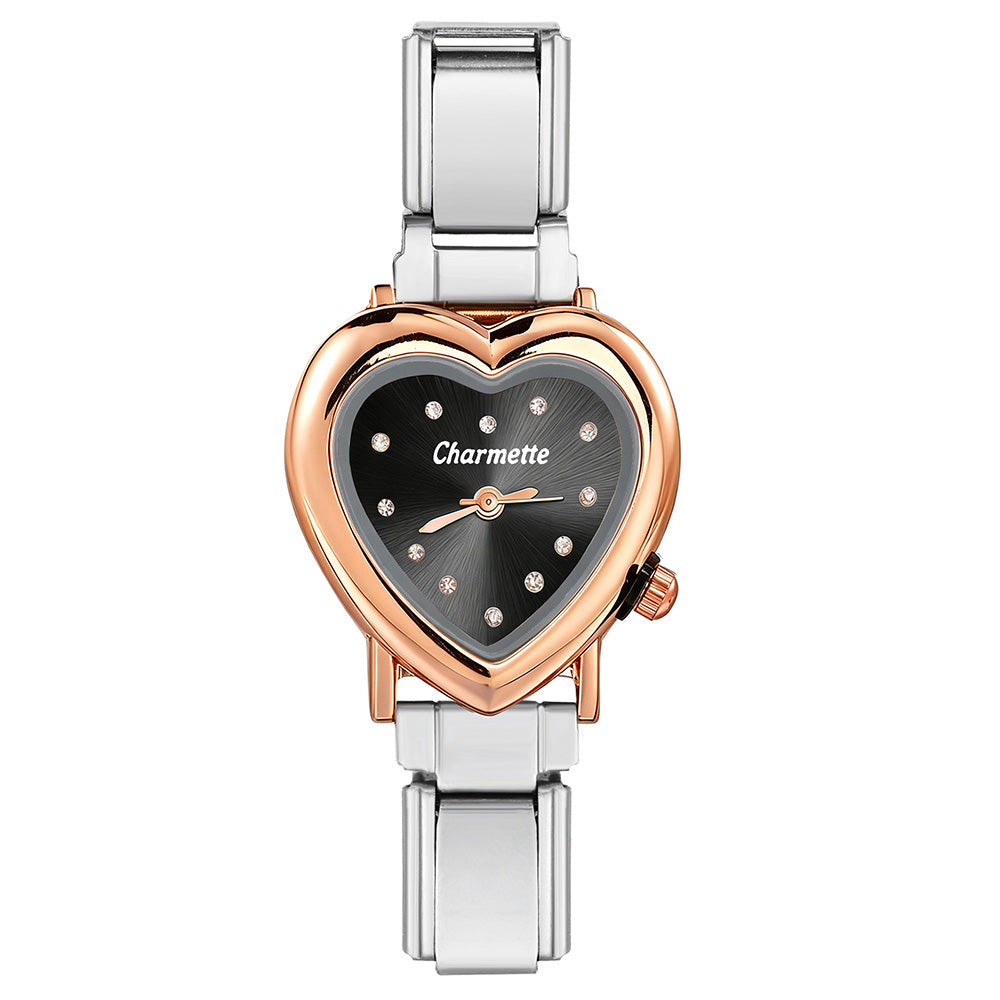 Black Italian Charm Watch