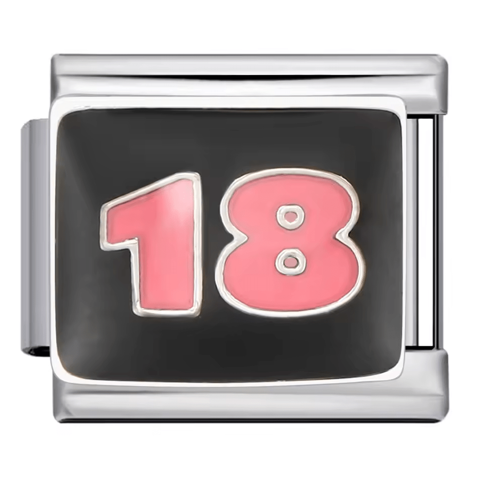 18 9mm Italian charm compatible with all Italian charm bracelets