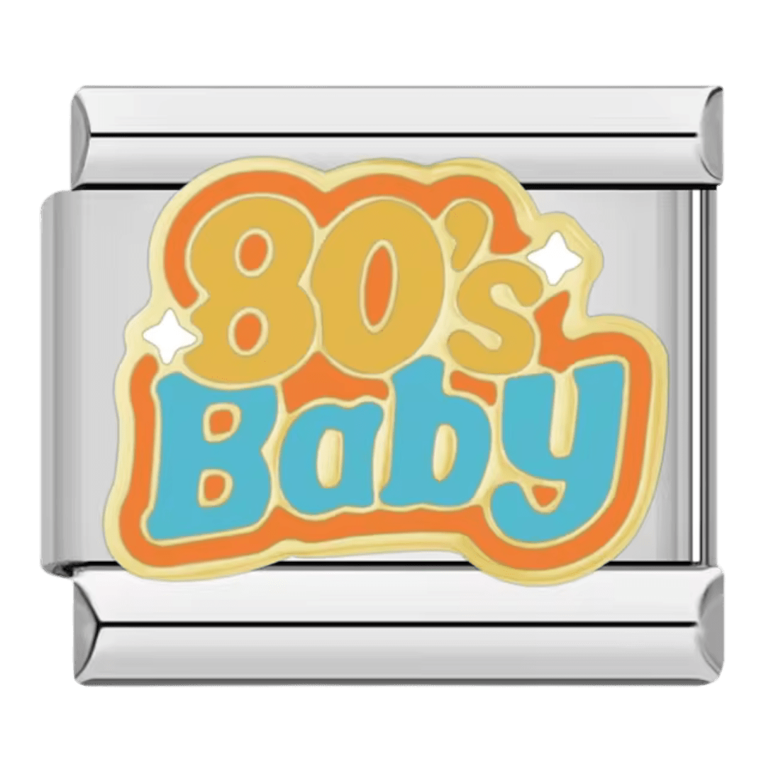 80's Baby 9mm Italian charm by Charmette compatible with all Italian charm bracelets