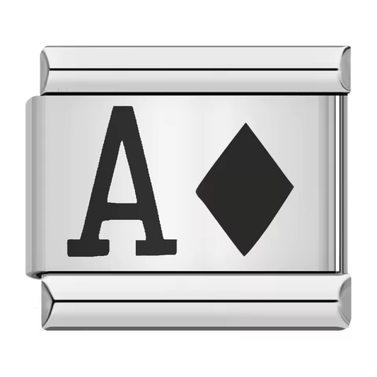 Ace of Diamonds symbol Italian charm 9mm playing card diamond Italian charm link