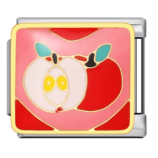 Apple fruit Italian charm 9mm food design