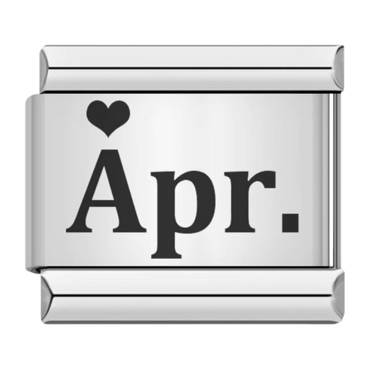 April month Apr Italian charm 9mm for Italian charm bracelet