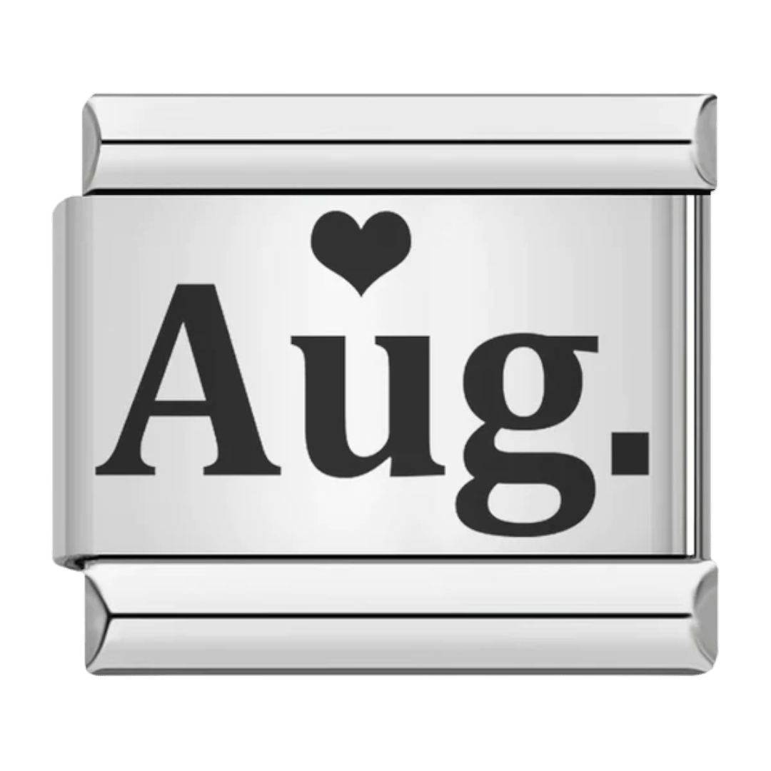 August month Aug Italian charm 9mm for Italian charm bracelet