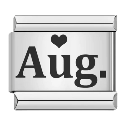 August month Aug Italian charm 9mm for Italian charm bracelet