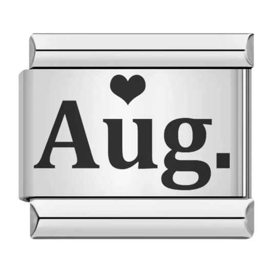 August month Aug Italian charm 9mm for Italian charm bracelet