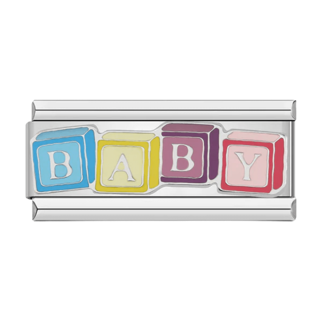 Baby blocks Italian charm 9mm baby charm for Italian charm bracelet
