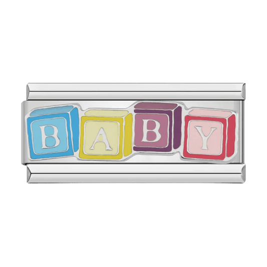 Baby blocks Italian charm 9mm baby charm for Italian charm bracelet
