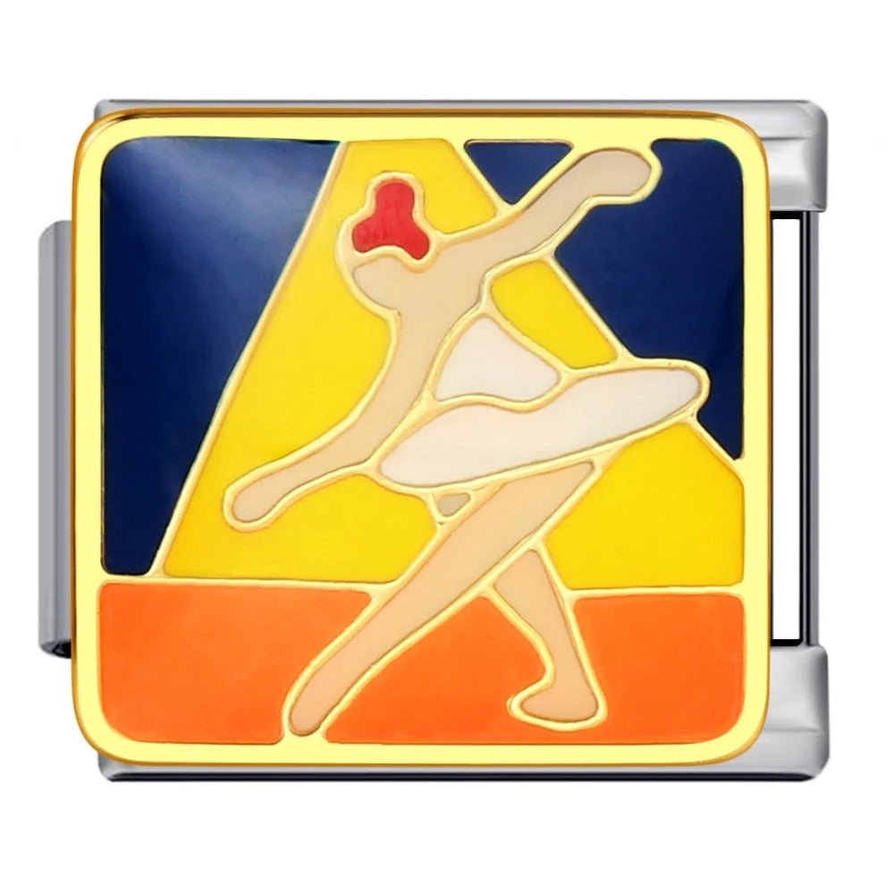 Ballerina dancer Italian charm 9mm dance theme Italian charm link