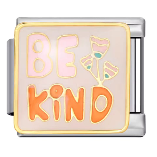 Be Kind pastel positive message Italian charm 9mm