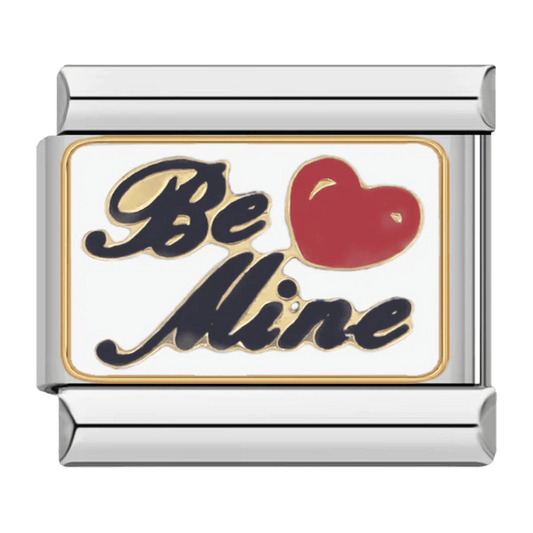 Be Mine Italian charm on silver bracelet romantic Y2K jewelry aesthetic