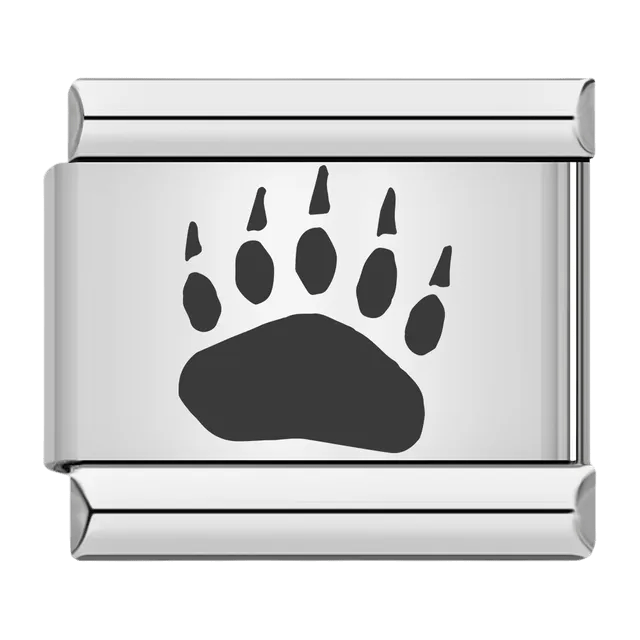 Bear paw Italian charm 9mm wildlife paw print charm for Italian charm bracelet